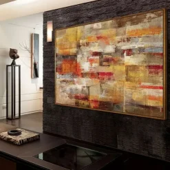 Oil Painting Hand Painted Horizontal Abstract Pop Art Modern Rolled Canvas (No Frame)