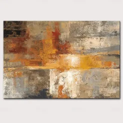 Oil Painting Hand Painted Horizontal Abstract Pop Art Modern Rolled Canvas (No Frame)