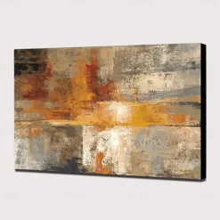 Oil Painting Hand Painted Horizontal Abstract Pop Art Modern Rolled Canvas (No Frame)