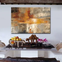 Oil Painting Hand Painted Horizontal Abstract Pop Art Modern Rolled Canvas (No Frame)