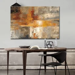 Oil Painting Hand Painted Horizontal Abstract Pop Art Modern Rolled Canvas (No Frame)