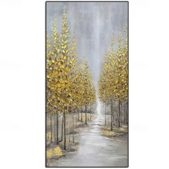 Oil Painting Hand Painted Vertical Abstract Landscape Classic Modern Rolled Canvas (No Frame)