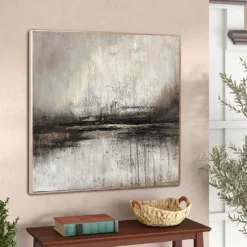 Oil painting handmade Black & White Abstract oil painting Landscape On Canvas painting Minimalist Textured Painting Oversized abstract Oil Painting Modern Art Home Decor
