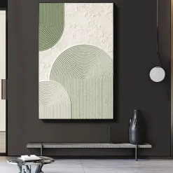 Oil painting handmade Beige Wabi Sabi oil painting hand painted Wall Art Green Beige Abstract Painting Large Green Minimalist Wall Art Beige Textured Canvas Painting Neutral Wall Art Decor