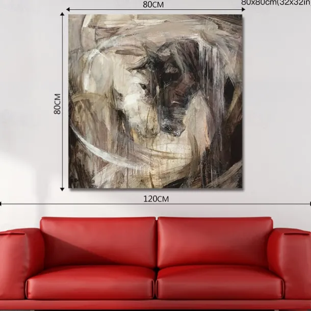 Oil Painting Handmade Big Size Painting Hand Painted Wall Art Abstract Horse Canvas Painting Home Decoration Decor No Frame Painting Only