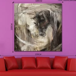 Oil Painting Handmade Big Size Painting Hand Painted Wall Art Abstract Horse Canvas Painting Home Decoration Decor No Frame Painting Only