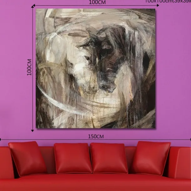 Oil Painting Handmade Big Size Painting Hand Painted Wall Art Abstract Horse Canvas Painting Home Decoration Decor No Frame Painting Only
