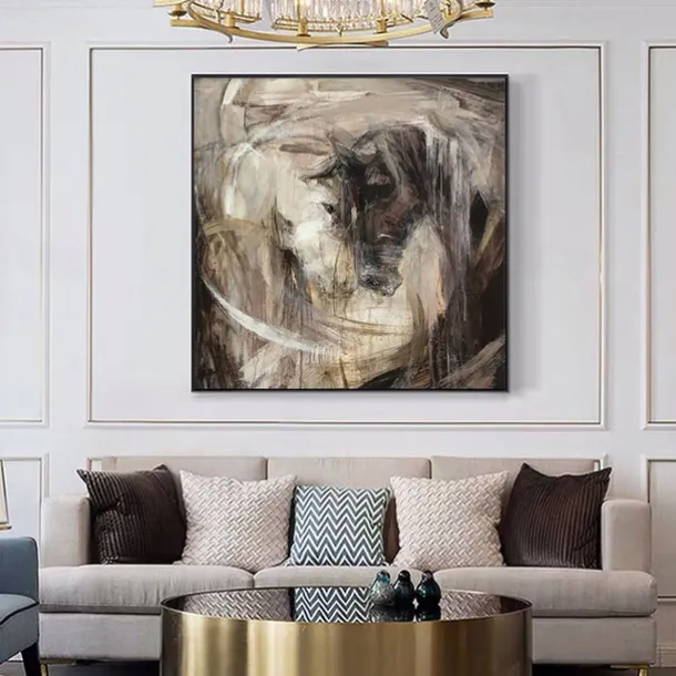 Oil Painting Handmade Big Size Painting Hand Painted Wall Art Abstract Horse Canvas Painting Home Decoration Decor No Frame Painting Only
