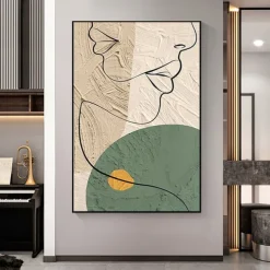 Oil Painting Handmade Hand Painted Wall Art Abstract People Canvas Painting Home Decoration Decor Stretched Frame Ready to Hang