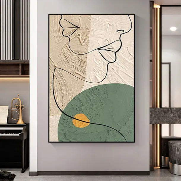 Oil Painting Handmade Hand Painted Wall Art Abstract People Canvas Painting Home Decoration Decor Stretched Frame Ready to Hang