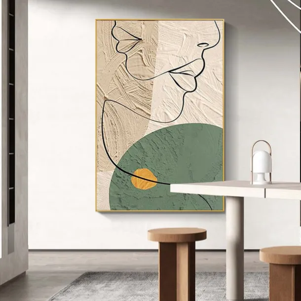 Oil Painting Handmade Hand Painted Wall Art Abstract People Canvas Painting Home Decoration Decor Stretched Frame Ready to Hang