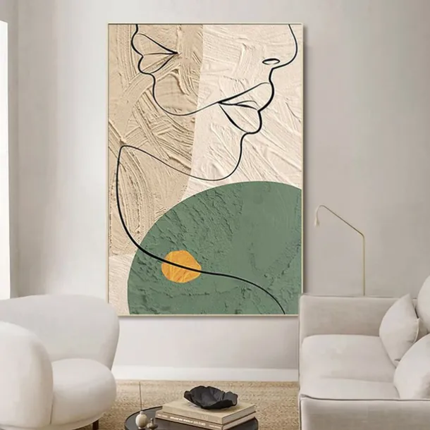 Oil Painting Handmade Hand Painted Wall Art Abstract People Canvas Painting Home Decoration Decor Stretched Frame Ready to Hang