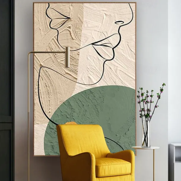 Oil Painting Handmade Hand Painted Wall Art Abstract People Canvas Painting Home Decoration Decor Stretched Frame Ready to Hang