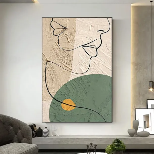 Oil Painting Handmade Hand Painted Wall Art Abstract People Canvas Painting Home Decoration Decor Stretched Frame Ready to Hang