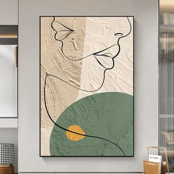 Oil Painting Handmade Hand Painted Wall Art Abstract People Canvas Painting Home Decoration Decor Stretched Frame Ready to Hang