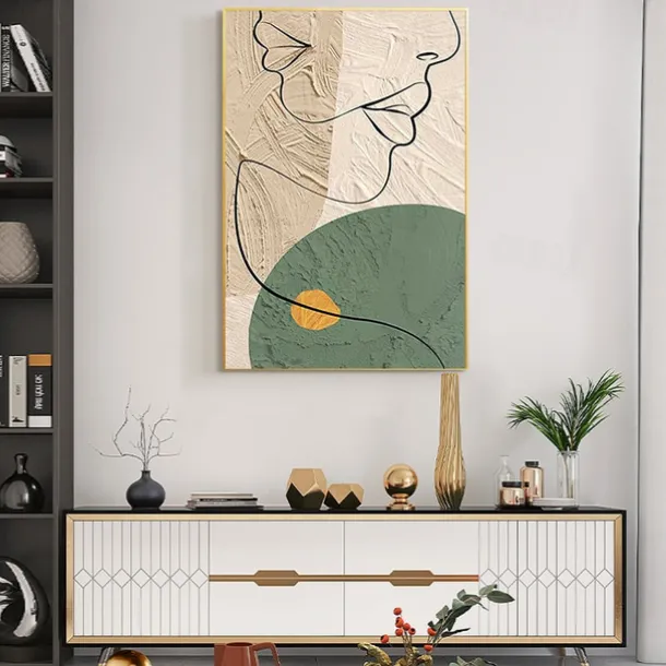 Oil Painting Handmade Hand Painted Wall Art Abstract People Canvas Painting Home Decoration Decor Stretched Frame Ready to Hang