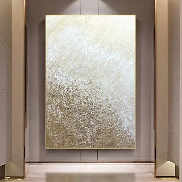 Oil Painting Handmade Hand Painted Wall Art Gold Abstract Modern Home Decoration Décor Rolled Canvas No Frame Unstretched