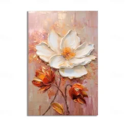 Oil Painting Handmade Hand Painted Wall Art Abstract Thick Oil Flower Canvas Painting Home Decoration Decor Stretched Frame Ready to Hang