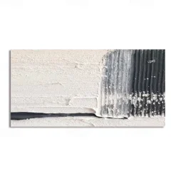 Oil Painting Handmade Hand Painted Wall Art Black-White Abstract Canvas Painting Home Decoration Decor Stretched Frame Ready to Hang