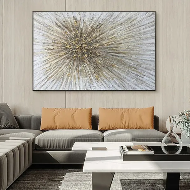 Oil Painting Handmade Hand Painted Wall Art Abstract Style Texture Golden Light Modern Home Decoration Decor Rolled Canvas No Frame Unstretched