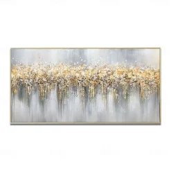Oil Painting Handmade Hand Painted Wall Art Nordic Abstract Style Golden Horizontal Modern Home Decoration Decor Rolled Canvas No Frame Unstretched