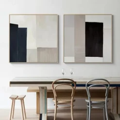 Oil Painting Handmade Hand Painted Wall Art Square Simple Abstract Wall Art Canvas Home Decoration Decor Stretched Frame Ready to Hang