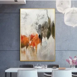 Oil Painting Handmade Hand Painted Wall Art Modern White Black Red Thick Abstract Picture Home Decoration Decor Rolled Canvas No Frame Unstretched