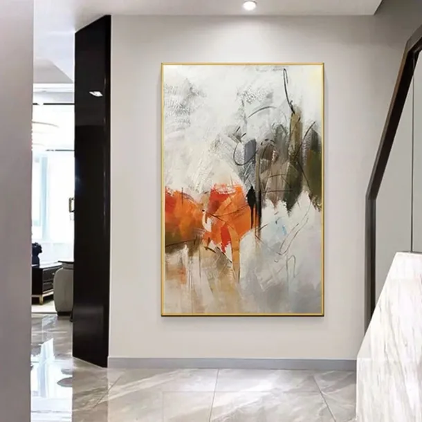 Oil Painting Handmade Hand Painted Wall Art Modern White Black Red Thick Abstract Picture Home Decoration Decor Rolled Canvas No Frame Unstretched