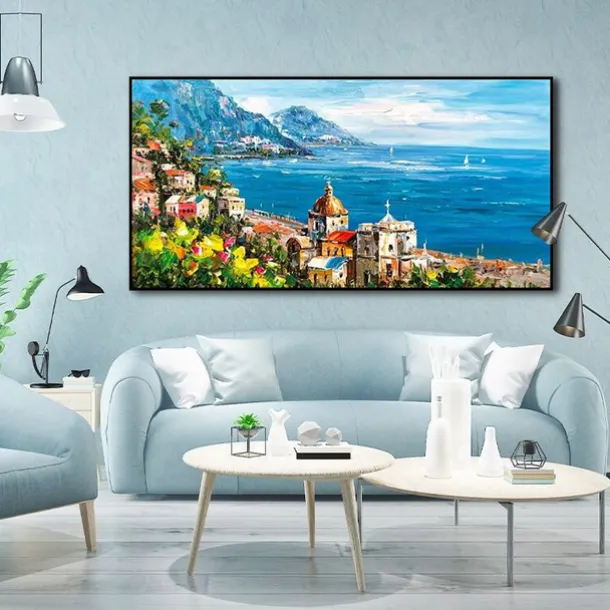 Oil Painting Handmade Hand Painted Wall Art Classic Sea View Landscape Abstract Gift Home Decoration Decor Rolled Canvas No Frame Unstretched