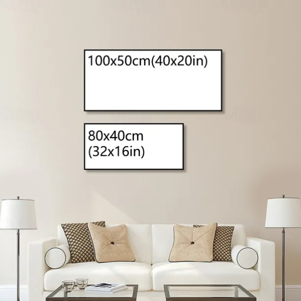 Oil Painting Handmade Hand Painted Wall Art Mountain Lake Landscape Home Decoration Décor Stretched Frame Ready to Hang