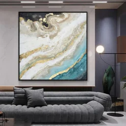 Oil Painting Handmade Hand Painted Wall Art Modern Marble Texture Abstract Home Decoration Decor Rolled Canvas No Frame Unstretched