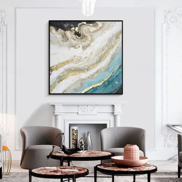 Oil Painting Handmade Hand Painted Wall Art Modern Marble Texture Abstract Home Decoration Decor Rolled Canvas No Frame Unstretched
