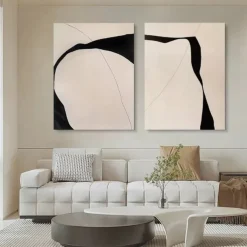 Oil painting handmade oil painting handpainted Wabi sabi Wall Art Beige Abstract Painting on Canvas A Pair Beige Texture painting Wall Art Neutral Abstract Wall Art Boho Wal Decor for bedroom