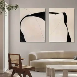 Oil painting handmade oil painting handpainted Wabi sabi Wall Art Beige Abstract Painting on Canvas A Pair Beige Texture painting Wall Art Neutral Abstract Wall Art Boho Wal Decor for bedroom