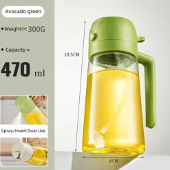Oil Pot Sprayer Dual-use Oil Sprayer All-in-one Kitchen Oil Bottle Atomizing Oil Sprayer Household Glass Oil