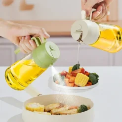 Oil Pot Sprayer Dual-use Oil Sprayer All-in-one Kitchen Oil Bottle Atomizing Oil Sprayer Household Glass Oil