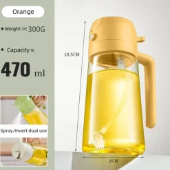 Oil Pot Sprayer Dual-use Oil Sprayer All-in-one Kitchen Oil Bottle Atomizing Oil Sprayer Household Glass Oil