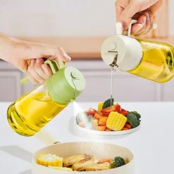 Oil Pot Sprayer Dual-use Oil Sprayer All-in-one Kitchen Oil Bottle Atomizing Oil Sprayer Household Glass Oil
