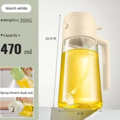 Oil Pot Sprayer Dual-use Oil Sprayer All-in-one Kitchen Oil Bottle Atomizing Oil Sprayer Household Glass Oil