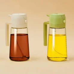 Oil Pot Sprayer Dual-use Oil Sprayer All-in-one Kitchen Oil Bottle Atomizing Oil Sprayer Household Glass Oil