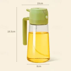 Oil Pot Sprayer Dual-use Oil Sprayer All-in-one Kitchen Oil Bottle Atomizing Oil Sprayer Household Glass Oil
