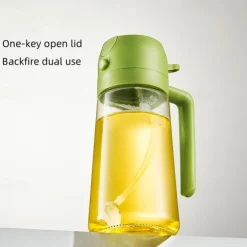 Oil Pot Sprayer Dual-use Oil Sprayer All-in-one Kitchen Oil Bottle Atomizing Oil Sprayer Household Glass Oil