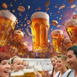 Oktoberfest Beer Hanging Tapestry Wall Art Large Tapestry Mural Decor Photograph Backdrop Blanket Curtain Home Bedroom Living Room Decoration