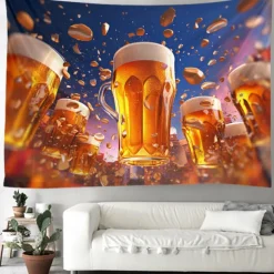Oktoberfest Beer Hanging Tapestry Wall Art Large Tapestry Mural Decor Photograph Backdrop Blanket Curtain Home Bedroom Living Room Decoration
