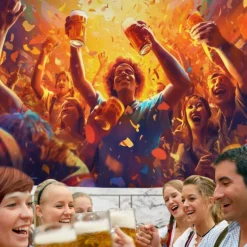 Oktoberfest Beer Hanging Tapestry Wall Art Large Tapestry Mural Decor Photograph Backdrop Blanket Curtain Home Bedroom Living Room Decoration