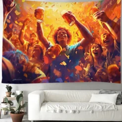 Oktoberfest Beer Hanging Tapestry Wall Art Large Tapestry Mural Decor Photograph Backdrop Blanket Curtain Home Bedroom Living Room Decoration