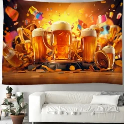 Oktoberfest Beer Hanging Tapestry Wall Art Large Tapestry Mural Decor Photograph Backdrop Blanket Curtain Home Bedroom Living Room Decoration