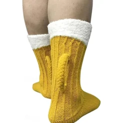 Oktoberfest Beer Mug Socks,Funny Socks Novelty Animal Knit Crocodile Socks, Whimsical Alligator Knitting Cuff Socks, Thick Knit