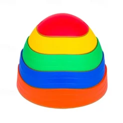 OMNISAFE Kids Balance Stepping Stones - Non-Slip Textured Surface & Rubber Edges Indoor/Outdoor Obstacle Course Toy for Coordination, Strength & Sensory Training