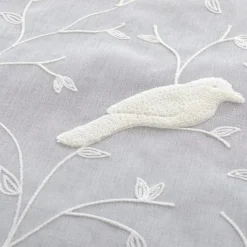 One Panel Minimalist Style Bird Embroidered Gauze Curtain Living Room Bedroom Dining Room Semi Transparent Window Screen